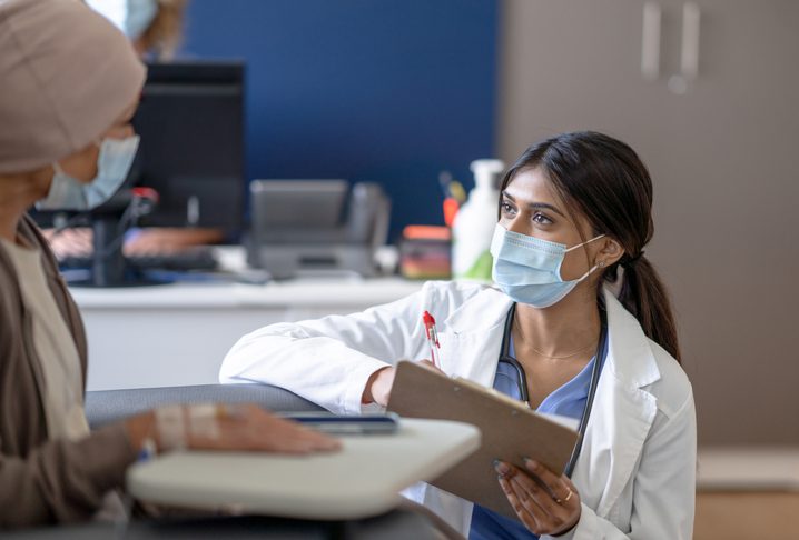 Doctor Talking with a Cancer Patient Doctor Talking with a Cancer Patient
